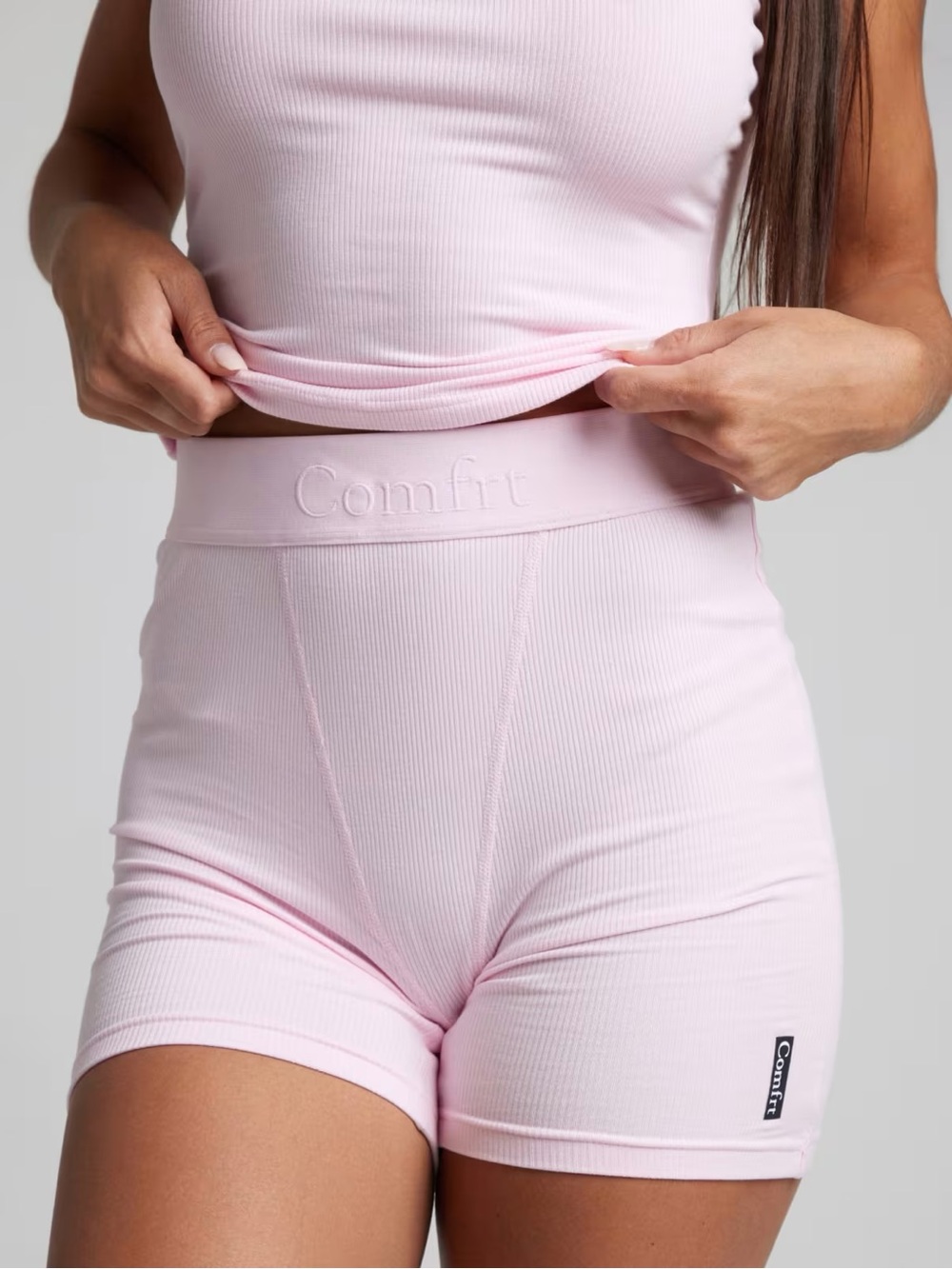 Comfrt Ribbed Boxer - Cherry Blossom - Picture 3 of 7